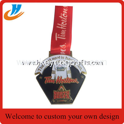 Hollow-out shaped metal run medal/sport gold medal,shaped metal medals