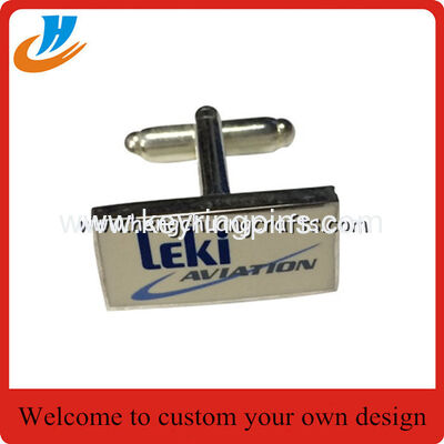 Flag cufflinks with custom logo design  soft enamel cufflinks wholesale