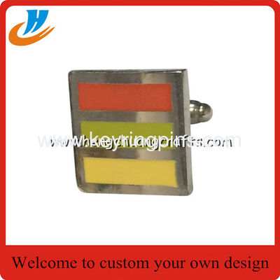 Google+ metal cufflinks, G+ cufflinks with enamel pin process silver plated