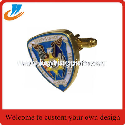 Custom fashional design stainless steel or brass cufflinks for men's T-shirt