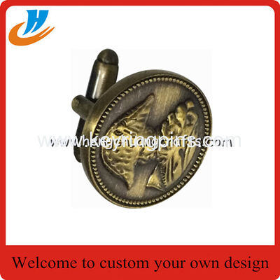 Hengchuang crafts cheap wholesale custom 3D metal cufflinks for men