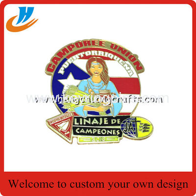 Flag shape soft enamel pin,high quality metal pin lapel pin with gold plated