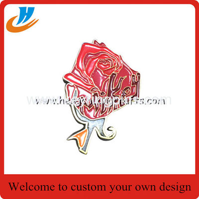 OEM/ODM 25-30mm brass/zinc alloy soft enamel lapel pin badge gold silver plated