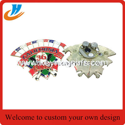 China badge pin factory specialized in metal baseball pin badge with custom design