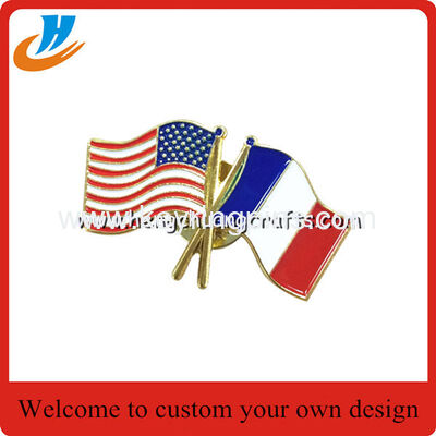 Flag shape soft enamel pin,high quality metal pin lapel pin with gold plated