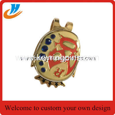 Personalized Hat Clips / Metal Golf Cap Clips/ High quality magnet hat clips cheap custom