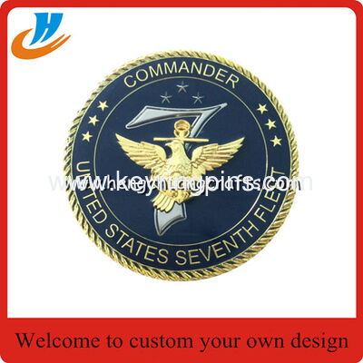 2017 new design challenge coins/65mm military coins cheap custom