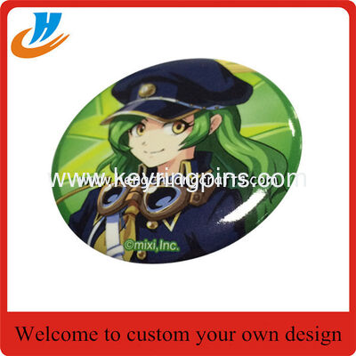 Beautiful girl logo design tin lapel pin badge,Offset Printing badge cheap wholesale