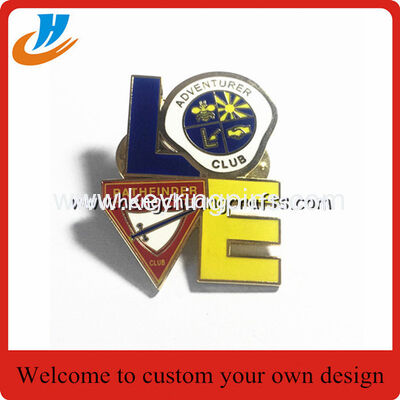 Magnet sticker lapel pin with button/enamel pin with LOVE logo