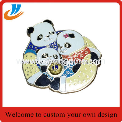 Enamel pin custom,wholesale metal badge lion club pins with matt gold plated