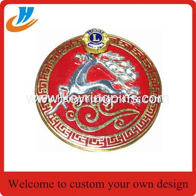 3D logo design metal pin badge,lapel pin lion club custom logo wholesale