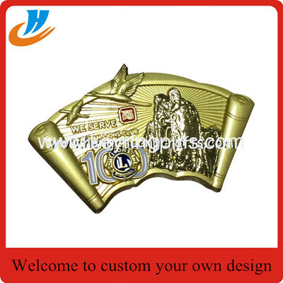 3D logo design metal pin badge,lapel pin lion club custom logo wholesale
