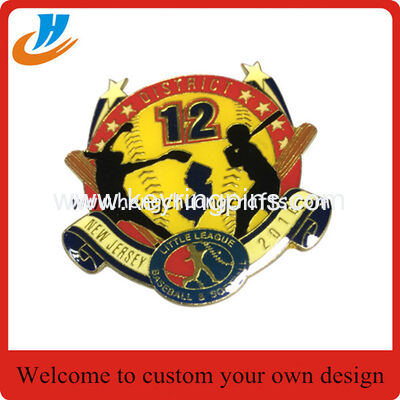 Baseball badges,metal badge with print process 7-10 lead time custom baseball pins
