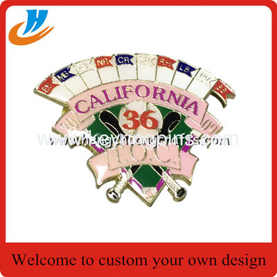 PVC LED badge, Metal LED lapel pin enamel pin with fashion design