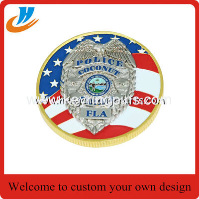 Police metal military coins/Metal coins with custom your design coins