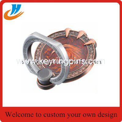 2017 New Coming Logo Shape Customized Cell Phone Ring with Hook