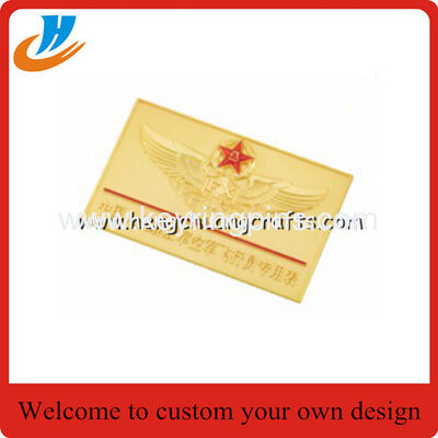 Armyman badge,police lapel pin,gold metal badge custom with button