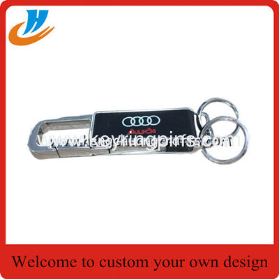 Leather keychain,car logo metal leather key chains with custom logo design