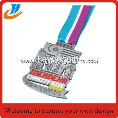 Antique silver engraved running medals, antique silver sports running medals