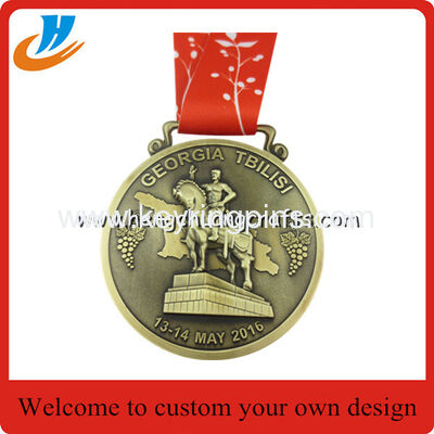 Die Cast 3D Raised horse Medals, Die casted embossed horse metal medallions