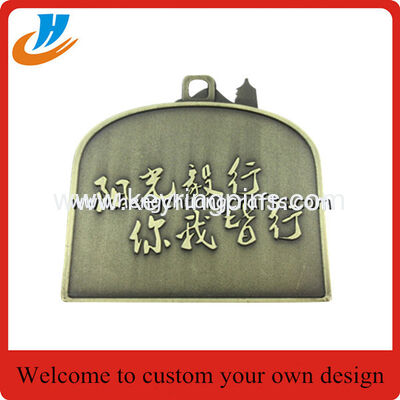 Wuhan Running Marathon Sports medals,Award metal medals with ribbon