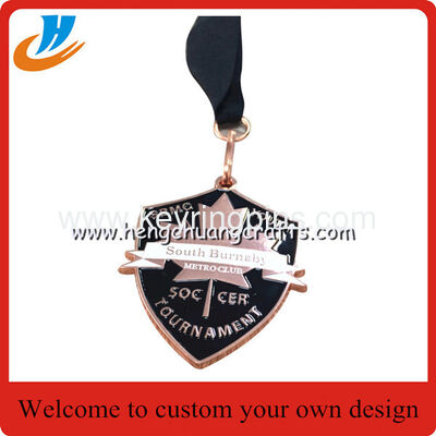 Football 30th Sporting club metal medal,custom soccer metal medal with ribbon