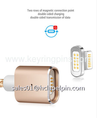 Gold silver balck etc colorful magnetic cable custom,Metal cable USB data charging for best price wholesale
