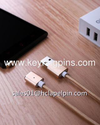 Metal charging cable,custom magnetic cable for different color,2.4A magnetic USB data Charging