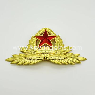 Supply Chinese PLA Air Force Cap Hat Badge with Collar insignia