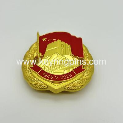 Surplus Chinese Army Military Type 85 Hat Badge PLA Badge Cap Badge