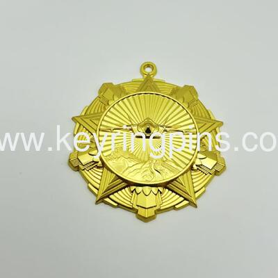 Chinese Dragon Octagram Metal Enamel Pin, Golden Dragon Collectible Lapel Pin, Oriental Mythology Badge