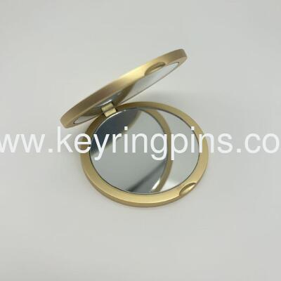 Magnet small size folding cosmetic mirror made of zinc alloy with customizable plating colors and OEM options suitable for gifts