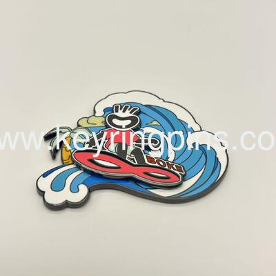 Custom Rotating fridge magnet with hard enamel technology