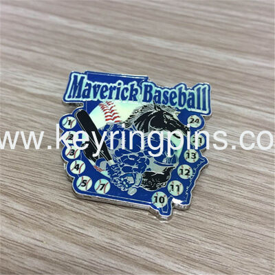Factory custom Classic Baseball badge logo Sports pins