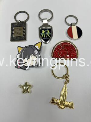 Cartoon metal keyrings,hard enamel crafts design keychains for gifts