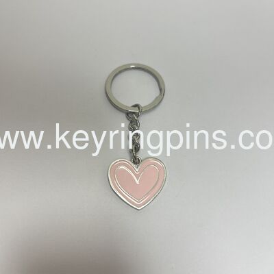 Zinc alloy material die casting metal keyrings custom,double side with carving logo