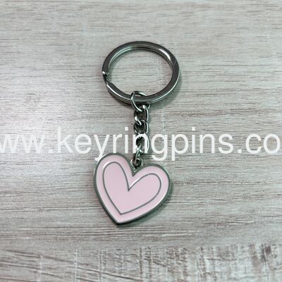 Zinc alloy material die casting metal keyrings custom,double side with carving logo
