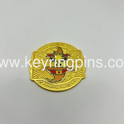 Customized Starbucks Mermaid Logo Metal Commemorative Badge / Coin,The overall color is antique bronze and it is in an oval shape.