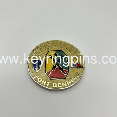 Custom challenge coins with 60mm size zinc alloy material and plating options including antique brass and black finishes