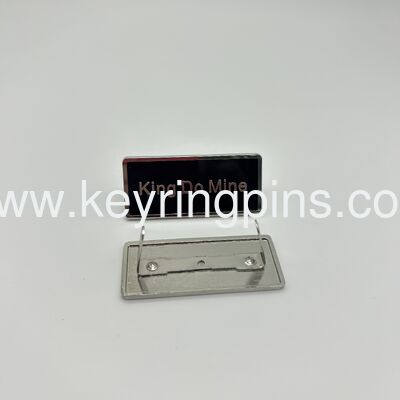 King Do Mine Metal Enamel Name Tag, Custom Personalized Lapel Pin, Office Staff Badge Accessory