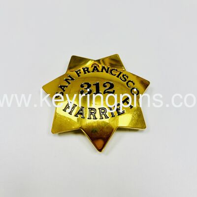 "THE MAN" Varsity Jacket Enamel Pin – Blue & Yellow Retro Sportswear Collectible Lapel Pin