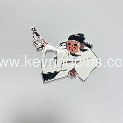 "THE MAN" Varsity Jacket Enamel Pin – Blue & Yellow Retro Sportswear Collectible Lapel Pin