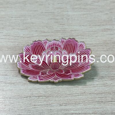 White Water Lily Bouquet Enamel Pin, Floral Nature Inspired Lapel Pin, Botanical Art Collectible Badge