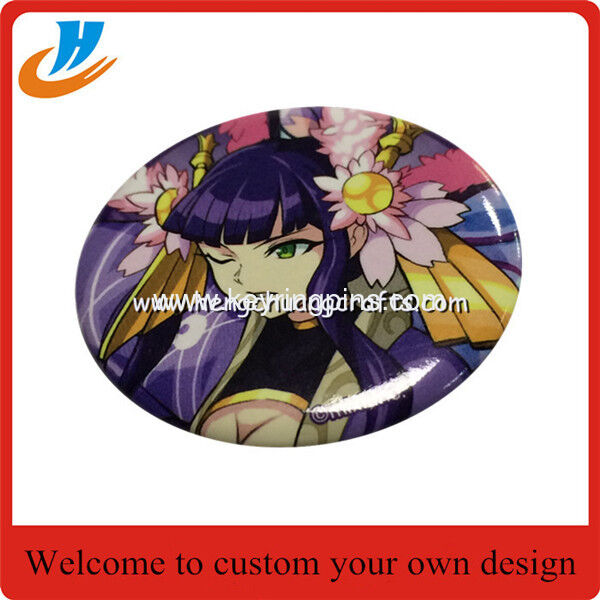 Beautiful girl logo tin badge,Japan cartoon tin metal button badge for sale