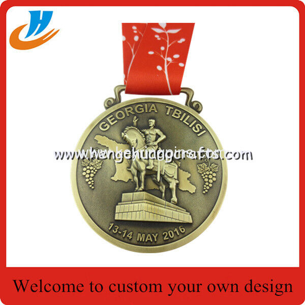 Die Cast 3D Raised horse Medals, Die casted embossed horse metal medallions
