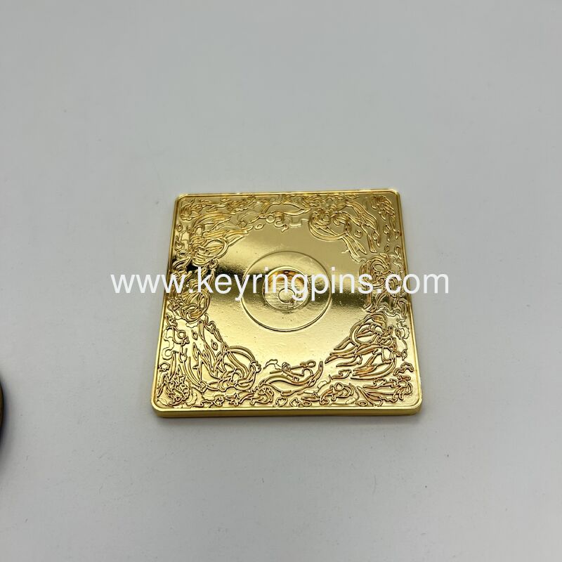 Metal challenge coins produced by die casting or stamping with customizable plating and artwork options perfect for souvenir and military