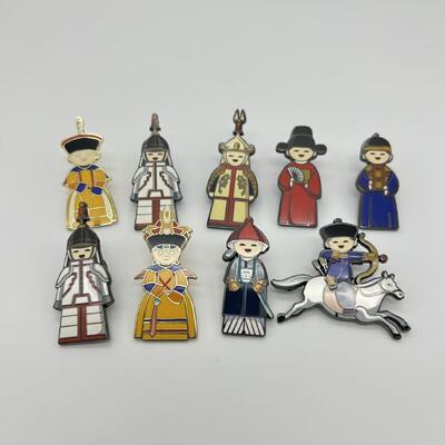 Good price 清王朝の帝国像 エナメルピンセット,中国の歴史人物 コレクションラペルピン オンライン