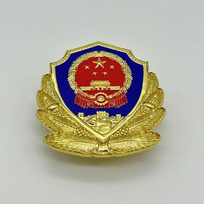 Good price 中国国章盾牌珐琅徽章、金色桂冠爱国翻领徽章、收藏品徽章 オンライン
