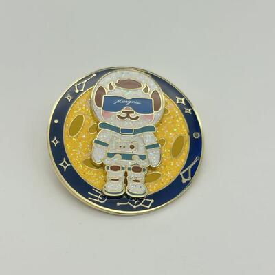 Good price 宇宙飛行士の子犬 宇宙に輝くエナメルピン カワイイ犬 宇宙旅行 コレクションラペルピン オンライン