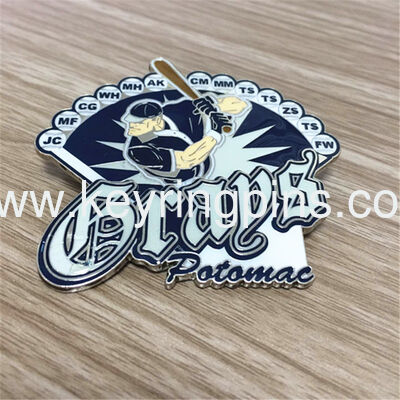Good price ヴィンテージ ポトマック グレイズ 野球 ハードエナメルピン – バッターグラフィック＆チームメンバーイニシャルバッジ オンライン